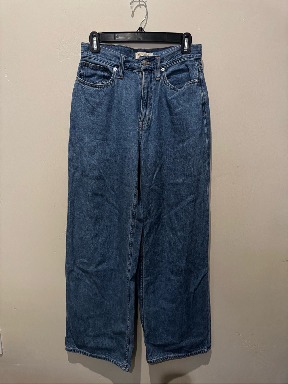 Madewell Wide-Leg Jeans in Medium Blue Denim